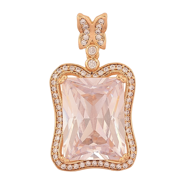 Кулон Xuping цвет Позолота 18K "Крупный кристалл в обрамлении" для цепочки до 4мм фото №1