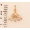 Кулон Xuping цвет Позолота 18K "Веер меандровым орнаментом с кристаллами" для цепочки до 5мм фото №4