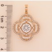 Кулон Xuping цвет Позолота 18K "Кристальный цветок" для цепочки до 6мм фото №2