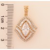 Кулон Xuping цвет Позолота 18K "Изящная ромбовая подвеска с кристаллами" для цепочки до 6мм фото №3