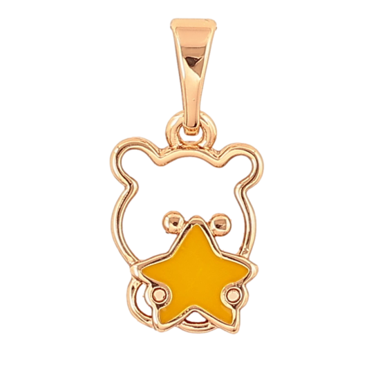 Кулон Xuping цвет Позолота 18K "Мишка с желтой звездой" для цепочки до 5мм фото №1