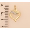 Кулон Xuping цвет Позолота 14К "Сердечко с кристаллами" для цепочки до 5мм фото №2
