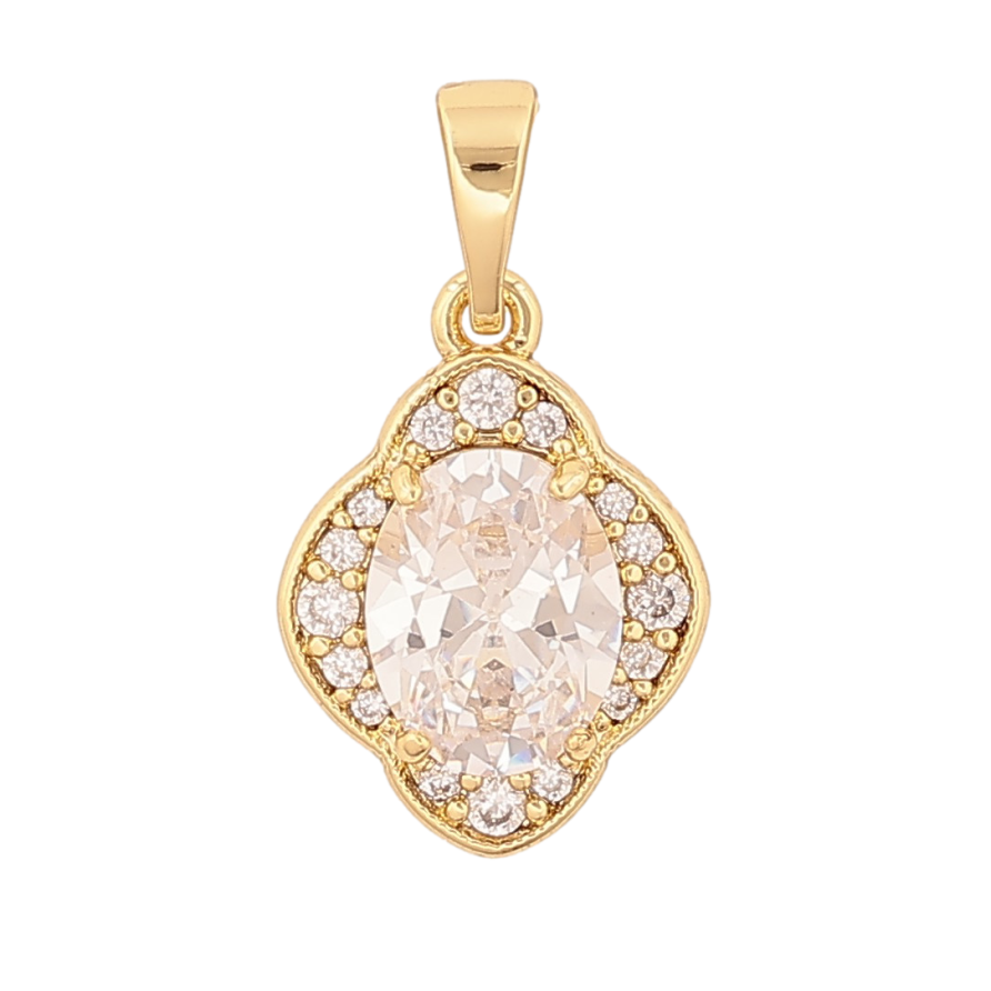 Кулон Xuping цвет Позолота 14К "Узор с кристаллами" для цепочки до 5мм фото №1