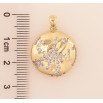 Кулон Xuping цвет Позолота 14К "Узор  кристаллами" для цепочки до 4мм фото №2