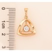 Кулон Xuping цвет Позолота 18K "Треугольник с кристаллом" для цепочки до 5мм фото №2