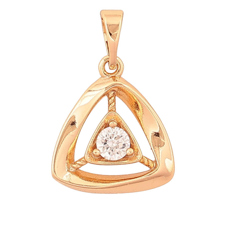Кулон Xuping цвет Позолота 18K "Треугольник с кристаллом" для цепочки до 5мм фото №9 Кулон Xuping цвет Позолота 18K "Треугольник с кристаллом" для цепочки до 5мм фото №9