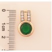 Кулон Xuping цвет Позолота 18K "Зеленый кристалл" для цепочки до 4мм фото №2