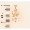 Кулон Xuping цвет Позолота 18K "Кристалл с сердечком" для цепочки до 5мм фото №2