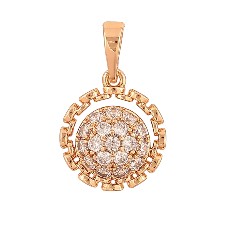 Кулон Xuping колір Позолота 18K "Візерунок з кристалами" для ланцюжка до 6мм фото №1