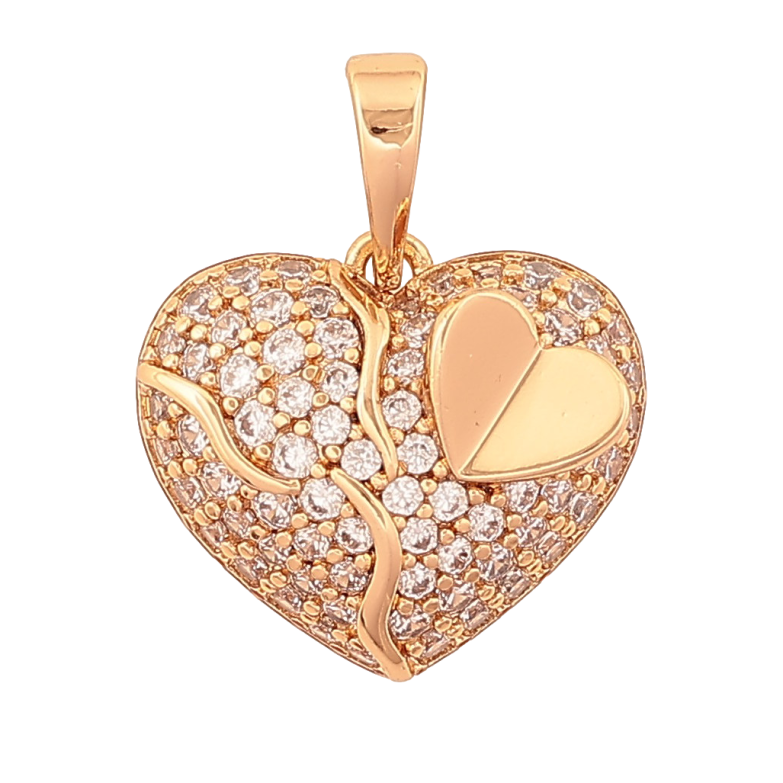 Кулон Xuping цвет Позолота 18K "Сердечко с инкрустацией кристаллами" для цепочки до 6мм фото №1 Кулон Xuping цвет Позолота 18K "Сердечко с инкрустацией кристаллами" для цепочки до 6мм фото №1