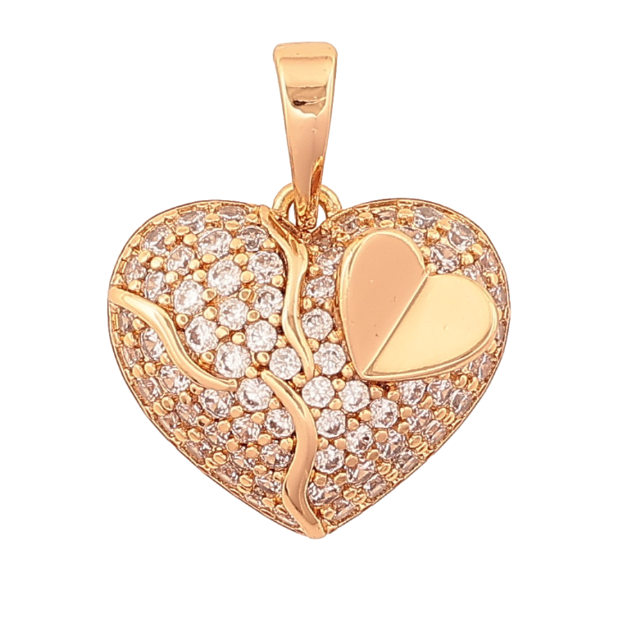 Кулон Xuping цвет Позолота 18K "Сердечко с инкрустацией кристаллами" для цепочки до 6мм фото №1 Кулон Xuping цвет Позолота 18K "Сердечко с инкрустацией кристаллами" для цепочки до 6мм фото №1