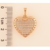 Кулон Xuping колір Позолота 18K "Серце з доріжками кристалів" для ланцюжка до 6мм фото №2