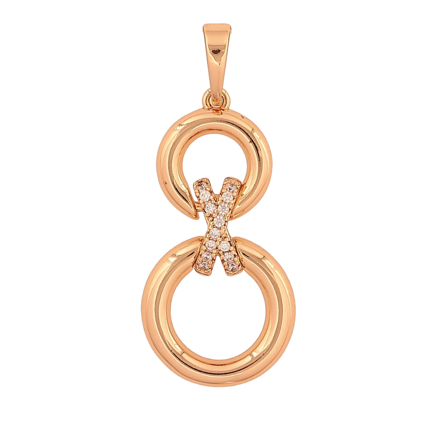 Кулон Xuping цвет Позолота 18K "Узор с кристаллами" для цепочки до 6мм фото №1