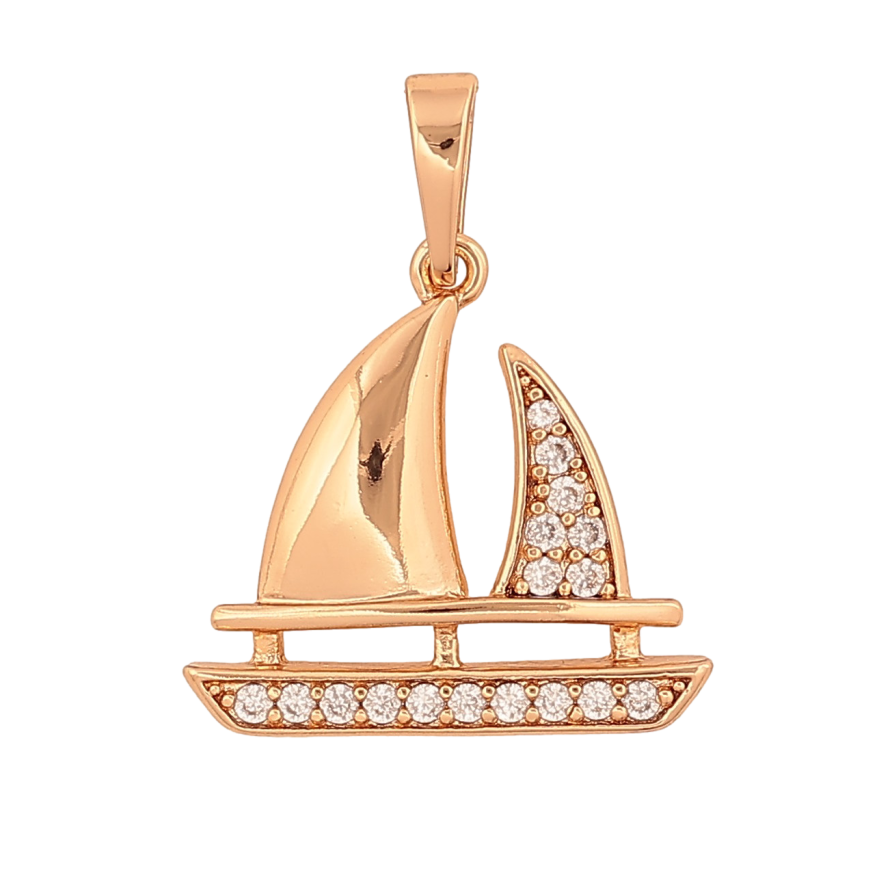 Кулон Xuping цвет Позолота 18К "Кораблик" для цепочки до 6мм фото №1