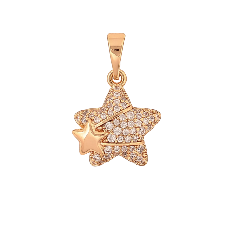 Кулон Xuping колір Позолота 18K "Зірочка" для ланцюжка до 5мм фото №1 Кулон Xuping колір Позолота 18K "Зірочка" для ланцюжка до 5мм фото №1