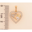 Кулон Xuping колір Позолота 18К "Серце декоративне з кристалами" для ланцюжка до 6мм фото №2