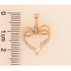 Кулон Xuping колір Позолота 18К "Серце з бантом" для ланцюжка до 6мм фото №2