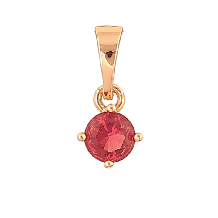 Кулон Xuping цвет Позолота 18K "Малиновый кристалл, ø 5мм" для цепочки до 5мм фото №18