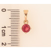 Кулон Xuping цвет Позолота 18K "Малиновый кристалл, ø 5мм" для цепочки до 5мм фото №2