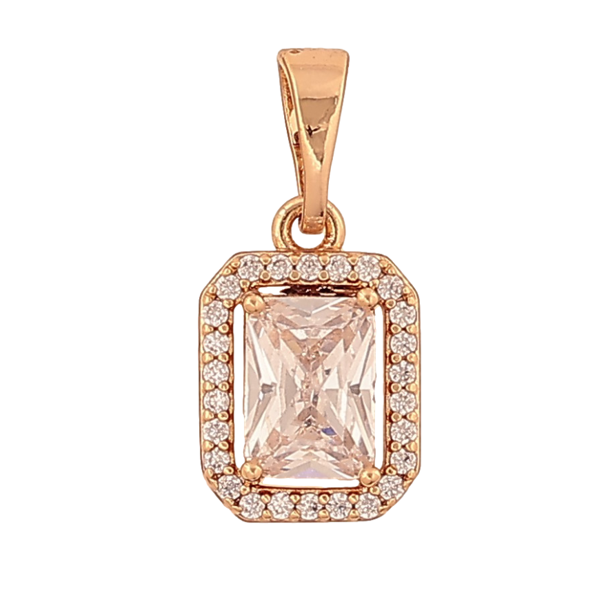 Кулон Xuping цвет Позолота 18K "Кристалл в обрамлении" для цепочки до 5мм фото №1