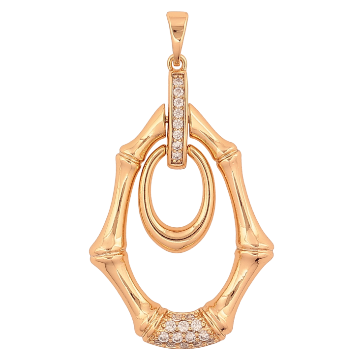 Кулон Xuping цвет Позолота 18К "Узор с кристаллами" для цепочки до 5мм фото №24