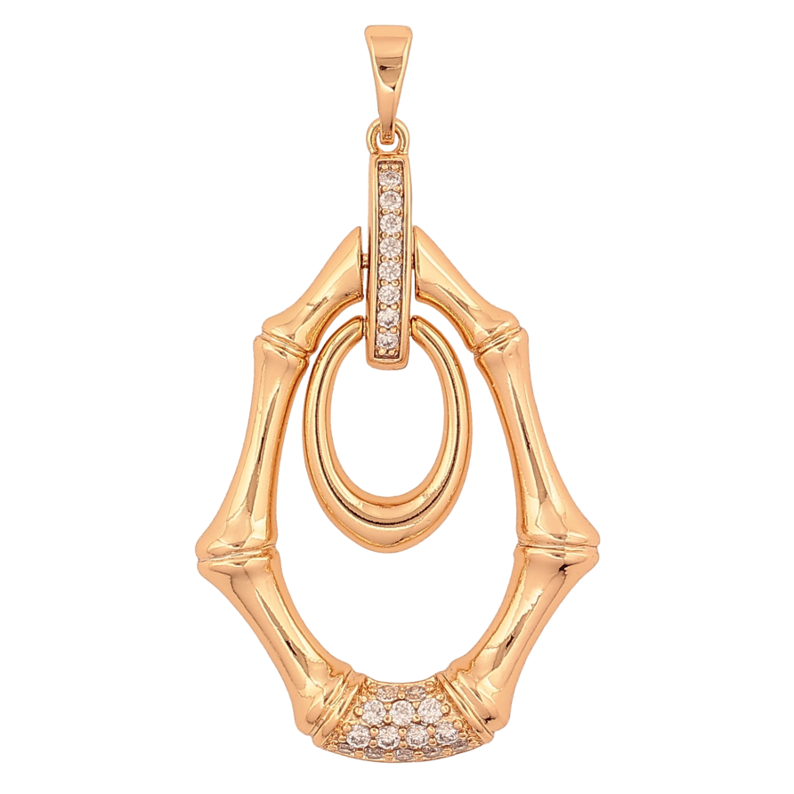 Кулон Xuping колір Позолота 18К "Візерунок з кристалами" для ланцюжка до 5мм фото №1 Кулон Xuping колір Позолота 18К "Візерунок з кристалами" для ланцюжка до 5мм фото №1