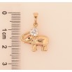 Кулон Xuping колір Позолота 18K "Слон з кристальним серцем" для ланцюжка до 5мм фото №2