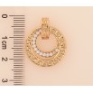 Кулон Xuping цвет Позолота 18K "Кольца с греческим орнаментом и кристаллами" для цепочки до 5мм фото №3