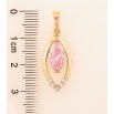Кулон Xuping колір Позолота 18K "Пелюстка з рожевим кристалом" для ланцюжка до 6мм фото №2