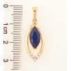 Кулон Xuping цвет Позолота 18K "Лепесток с синим кристаллом" для цепочки до 6мм фото №2