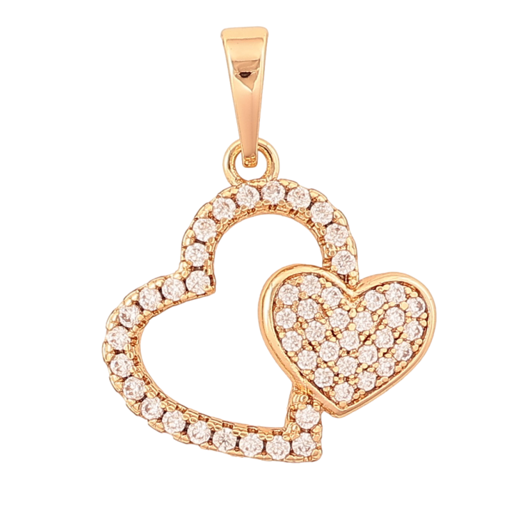 Кулон Xuping цвет Позолота 18K "Сердечки с инкрустацией кристаллами" для цепочки до 6мм фото №20 Кулон Xuping цвет Позолота 18K "Сердечки с инкрустацией кристаллами" для цепочки до 6мм фото №20