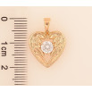 Кулон Xuping цвет Позолота 18К "Сердечко с кристаллом" для цепочки до 5мм фото №2 Кулон Xuping цвет Позолота 18К "Сердечко с кристаллом" для цепочки до 5мм фото №2