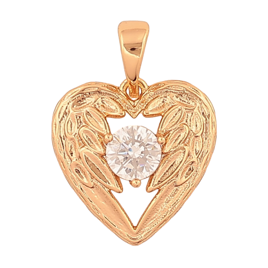 Кулон Xuping цвет Позолота 18К "Сердечко с кристаллом" для цепочки до 5мм фото №1 Кулон Xuping цвет Позолота 18К "Сердечко с кристаллом" для цепочки до 5мм фото №1