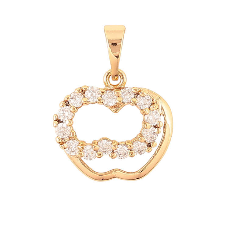 Кулон Xuping колір Позолота 18K "Яблуко з кристалами" для ланцюжка до 5мм фото №12