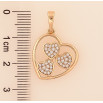 Кулон Xuping колір Позолота 18К "Сердечка з кристалами" для ланцюжка до 6мм фото №2 Кулон Xuping колір Позолота 18К "Сердечка з кристалами" для ланцюжка до 6мм фото №2
