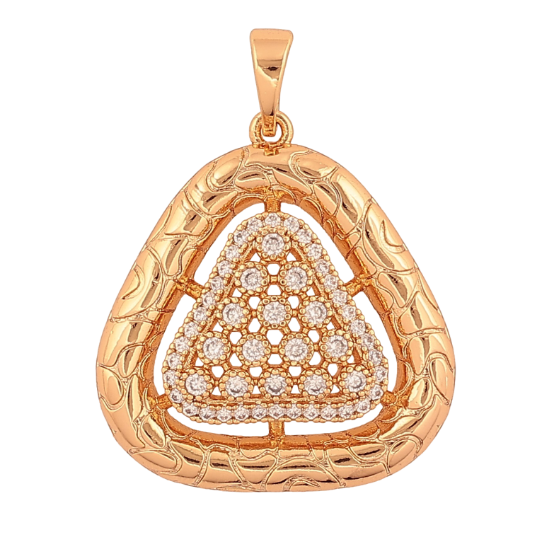 Кулон Xuping цвет Позолота 18К "Узор с  кристаллами" для цепочки до 5мм фото №1