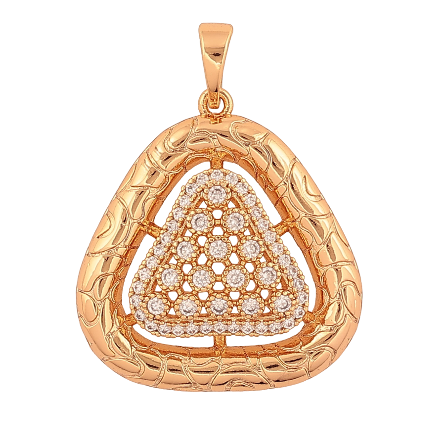 Кулон Xuping цвет Позолота 18К "Узор с  кристаллами" для цепочки до 5мм фото №1