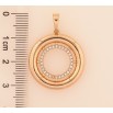 Кулон Xuping цвет Позолота 18K "Колечко с кристаллами" для цепочки до 6мм фото №2