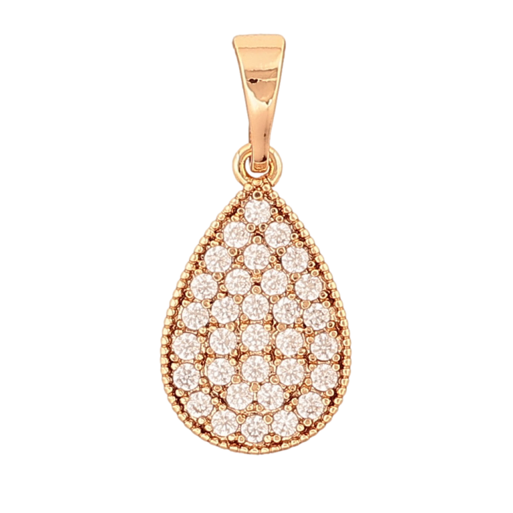 Кулон Xuping колір Позолота 18К "Крапелька з інкрустацією кристалами" для ланцюжка до 5мм фото №25