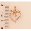 Кулон Xuping цвет Позолота 18K "Сердечко с бантом" для цепочки до 5мм фото №2