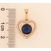 Кулон Xuping цвет Позолота 18K "Сердечко с синим кристаллом" для цепочки до 6мм фото №2 Кулон Xuping цвет Позолота 18K "Сердечко с синим кристаллом" для цепочки до 6мм фото №2