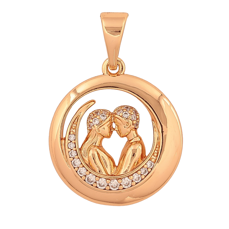 Кулон Xuping цвет Позолота 18K "Влюбленные" для цепочки до 7мм фото №5