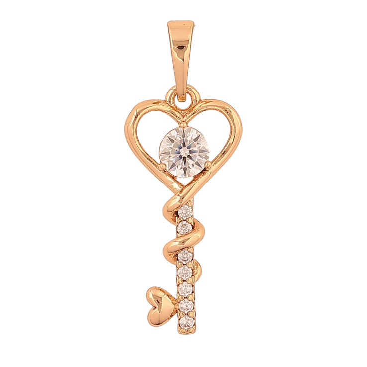 Кулон Xuping колір Позолота 18K "Ключик з кристалами" для ланцюжка до 6мм фото №22