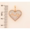 Кулон Xuping колір Позолота 18K "Серце з кардіограмою та інкрустацією кристалами" для ланцюжка до 6мм фото №2