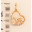 Кулон Xuping цвет Позолота 18К "Сердечко с зайчатами" для цепочки до 6мм фото №2