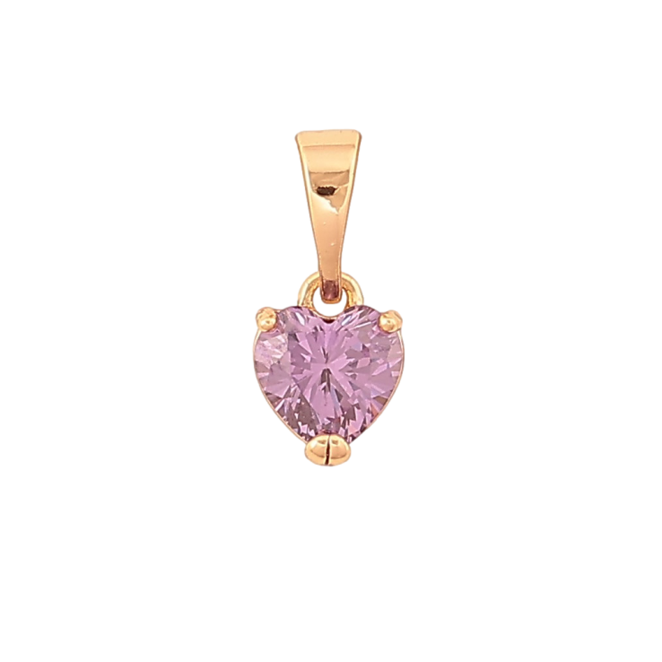 Кулон Xuping цвет Позолота 18K "Сиреневое кристальное сердечко, 6х6мм" для цепочки до 5мм фото №14 Кулон Xuping цвет Позолота 18K "Сиреневое кристальное сердечко, 6х6мм" для цепочки до 5мм фото №14