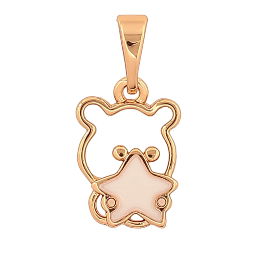 Кулон Xuping цвет Позолота 18K "Мишка с белой звездой" для цепочки до 5мм фото №1