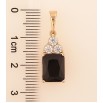 Кулон Xuping колір Позолота 18К "Візерунок з чорно-білими кристалами" для ланцюжка до 6мм фото №2 Кулон Xuping колір Позолота 18К "Візерунок з чорно-білими кристалами" для ланцюжка до 6мм фото №2