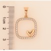 Кулон Xuping колір Позолота 18K "Серце в квадраті" для ланцюжка до 7мм фото №2