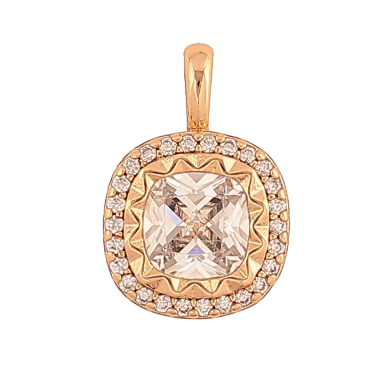 Кулон Xuping цвет Позолота 18K "Кристалл в обрамлении" для цепочки до 2мм фото №1 Кулон Xuping цвет Позолота 18K "Кристалл в обрамлении" для цепочки до 2мм фото №1